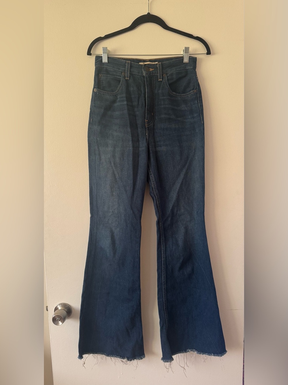 Levi's Dark Indigo High-Rise Flare Jeans